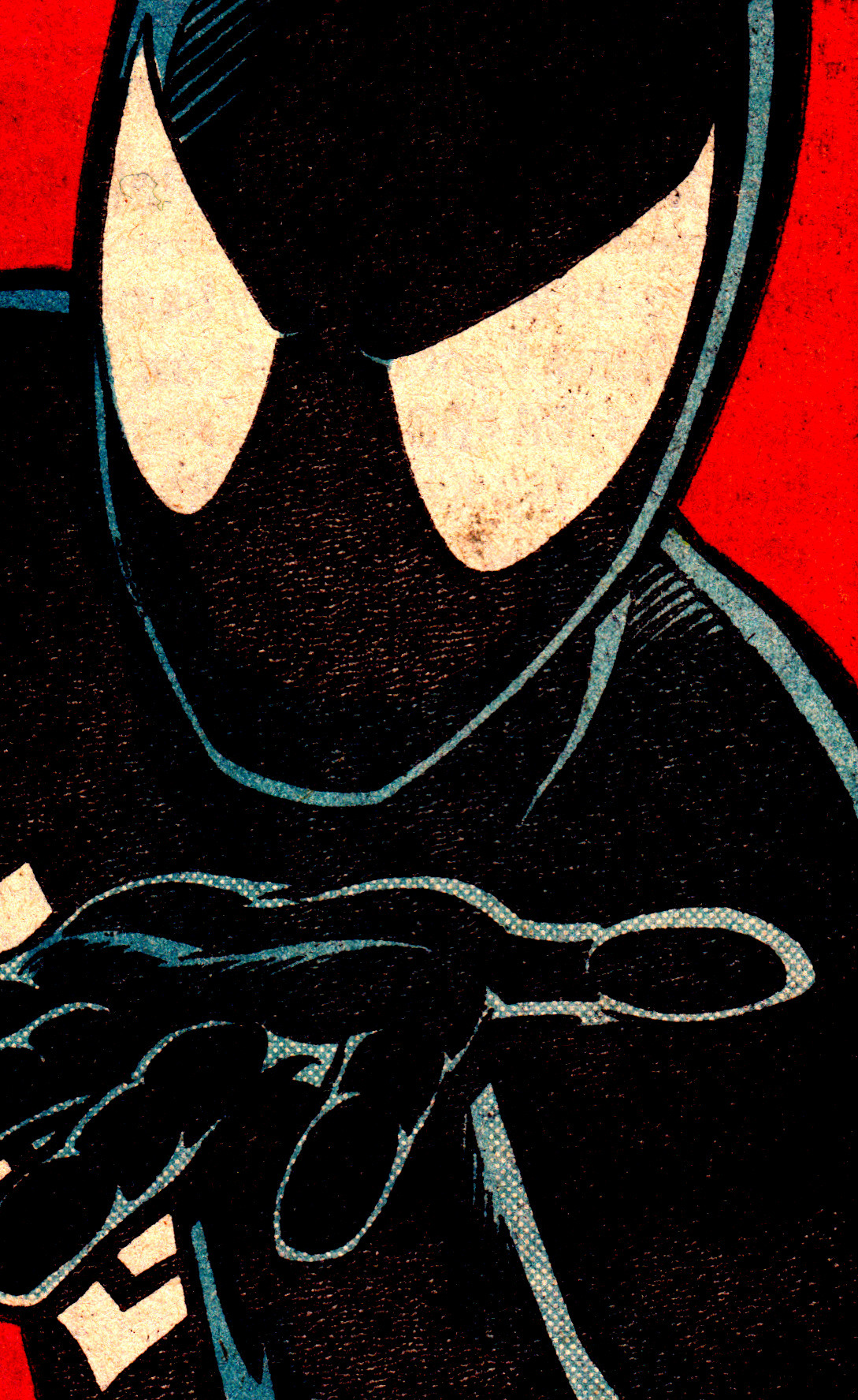 jthenr-comics-vault:  COMIC BOOK CLOSE UP B L A C K  S U I T  S P I D E YAmazing