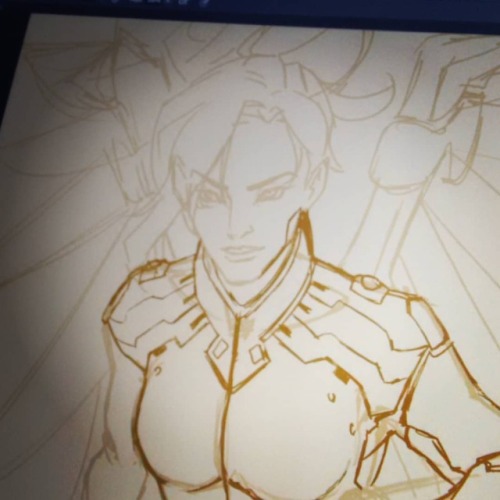 #mercy #overwatch #sketch #fanart #workinprogress #draw #illustration #killme #somuchdetails #freakc