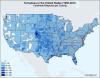 Tornadoes in the United States, 1950-2011.