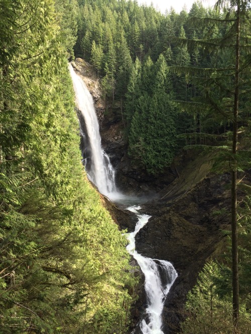 Wallace Falls, view of the lower falls By: pnwtexan 03.19.16