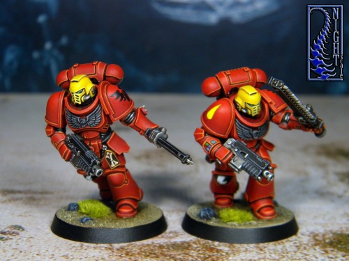  The Blood Angels Assault Intercessor squad. 