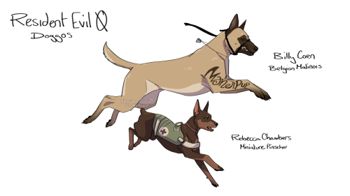petrichorcrown:Here’s RE0′s canine heroes, since everyone’s been asking me about Becca!