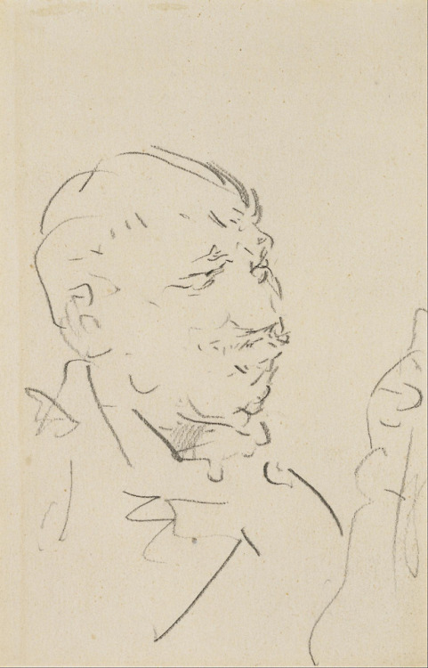 Cabeza de un hombre por Toulouse-Lautrec, último cuarto del s. XIX.