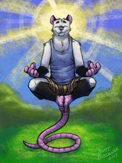 art-mutt: The zen drawing of thinking happy thoughts…so think happy thoughts! :D