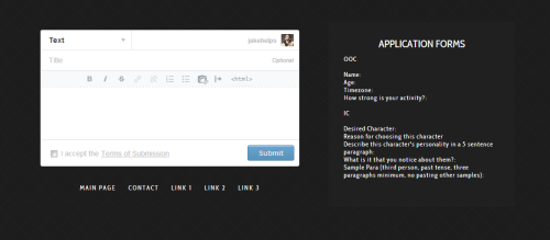 jakehelps:Application Page by jakehelpsSo I was discussing with rpcgron about a certain sideblog