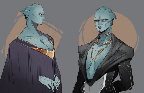 undergroundwubwubmaster: buff asari and actually older looking matriarch asari because i deserve