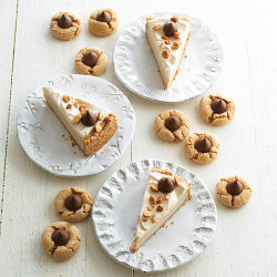 bhgfood:  Peanut butter blossom cheesecake,