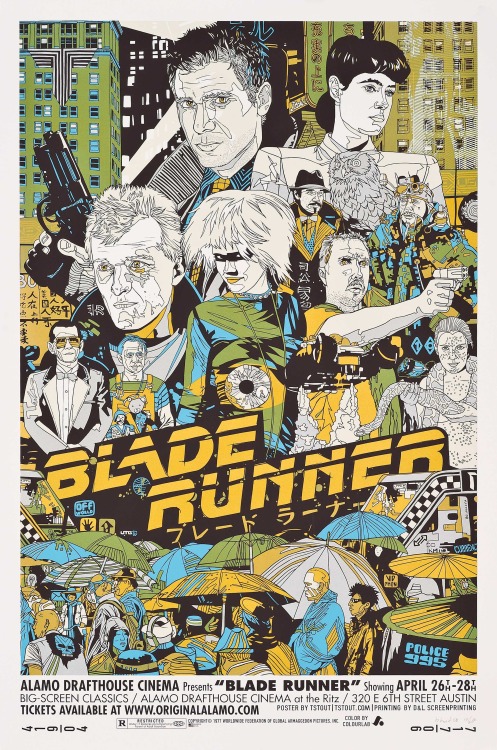 Tyler Stout, movie poster Blade Runner from the Sci-Fi Series at the Alamo Drafthouse Cinema 2008. A