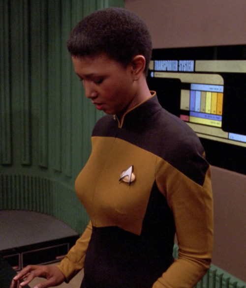 simpleescapism:flavorcountry:Dr. Mae Jemison, MD, the first black woman in space and first actual astronaut to appear on a Star Trek show, one of the very few people on this planet of whom two pictures can be posted depicting them doing their job on a