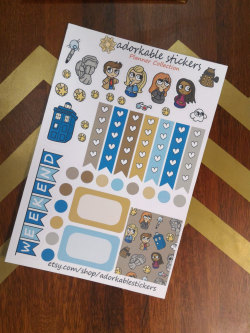doctorwhogifts:  The Tenth Bit Planner Sampler Sticker Sheet by AdorkableStickers (4.95 USD) http://ift.tt/1Yk3H0y 