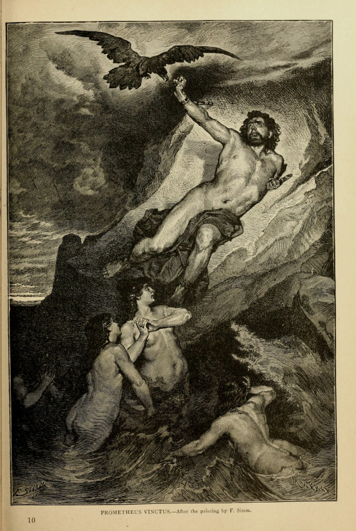 Franz Xaver Simm (1853-1918), ‘Prometheus Vinctus’, from “Ridpath’s History 