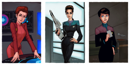 needsmorestartrek:ticktoast:The ladies of Star Trek by DennisBuddi can’t get over how lovely t