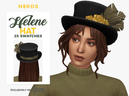 nords-sims:Helene Set:Hey guys, I separated my Helene Hair from its fascinator hat, and turned the f