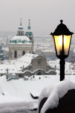 packlight-travelfar:  Snowy view, Prague by Florin Draghici on Flickr.