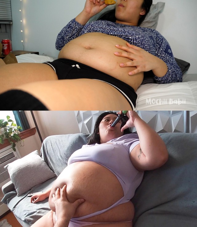 stuffed-bellies-always:Mochii Babii@mochiibabiifeediiEarliest Curvage clips vs Most Recent Curvage Clips