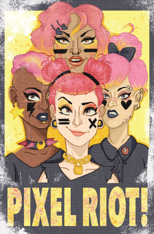 Pixel Riot!Pixel Riot! is a fictional girl punk band part of my Fictional Grrl Band Graduate Show bo