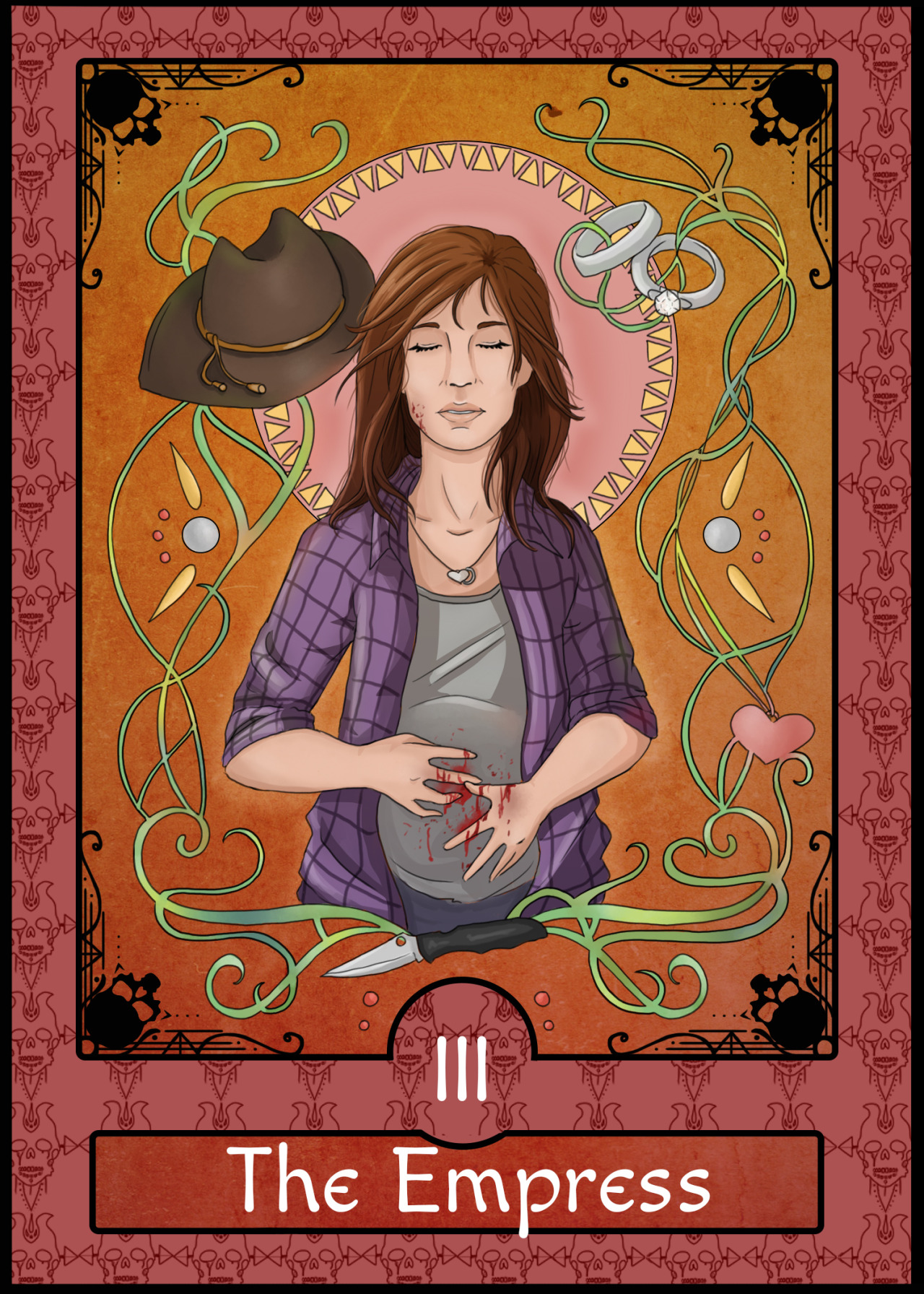 meghanhounsellart:  Walking Dead Tarot Cards Part 1  The Fool  The Magician  The