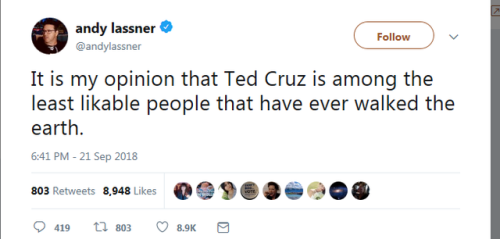 Fuck, even Trump admitted it.After Cruz had endorsed him.