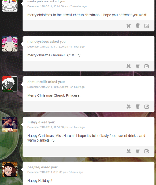  thank you babies ;o; merry christmas and happy holidays to you all <3