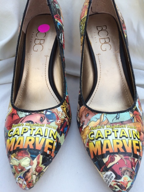 Infrequent Character: $110Sparkle with your very own Princess Sparklefist heels! These Captain Marve