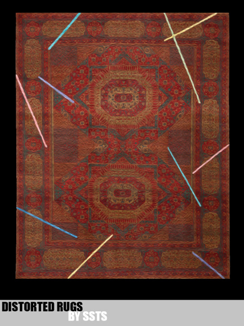 strangestorytellersims: DISTORTED RUGS by SSTSNew meshBase game compatible72 big rugs I just fell in