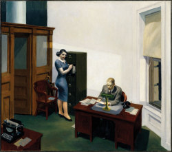 theories-of:  Edward Hopper- Office at Night,