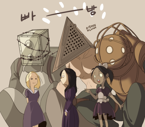 livian825:  ※   The Evil Within +   Silent Hill +   BioShockCreatures and girls