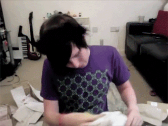 idkphillester:the time that phil received a tail in his p.o. box and tried to put it on