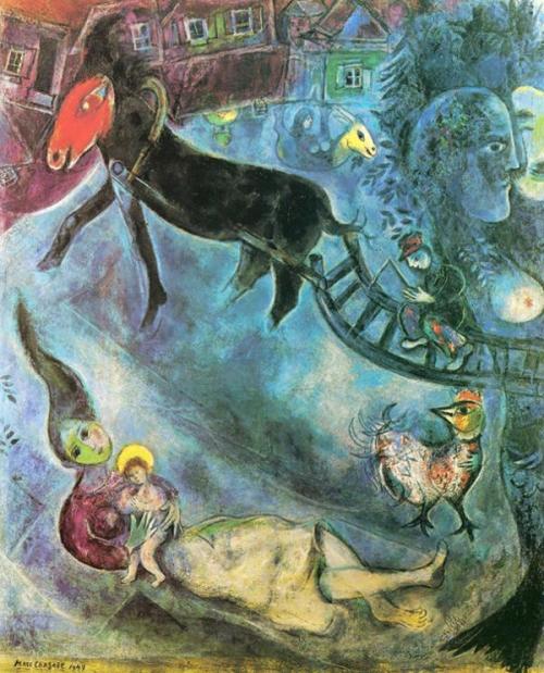 Madonna with the Sleigh, Marc Chagall, 1947