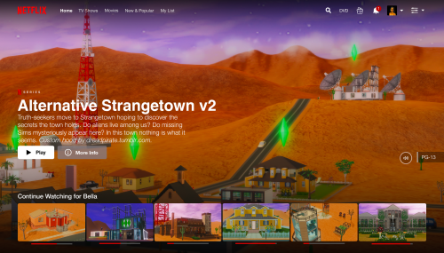 diwasims: found a cool netflix template and thought it would be the perfect header for a strangetown