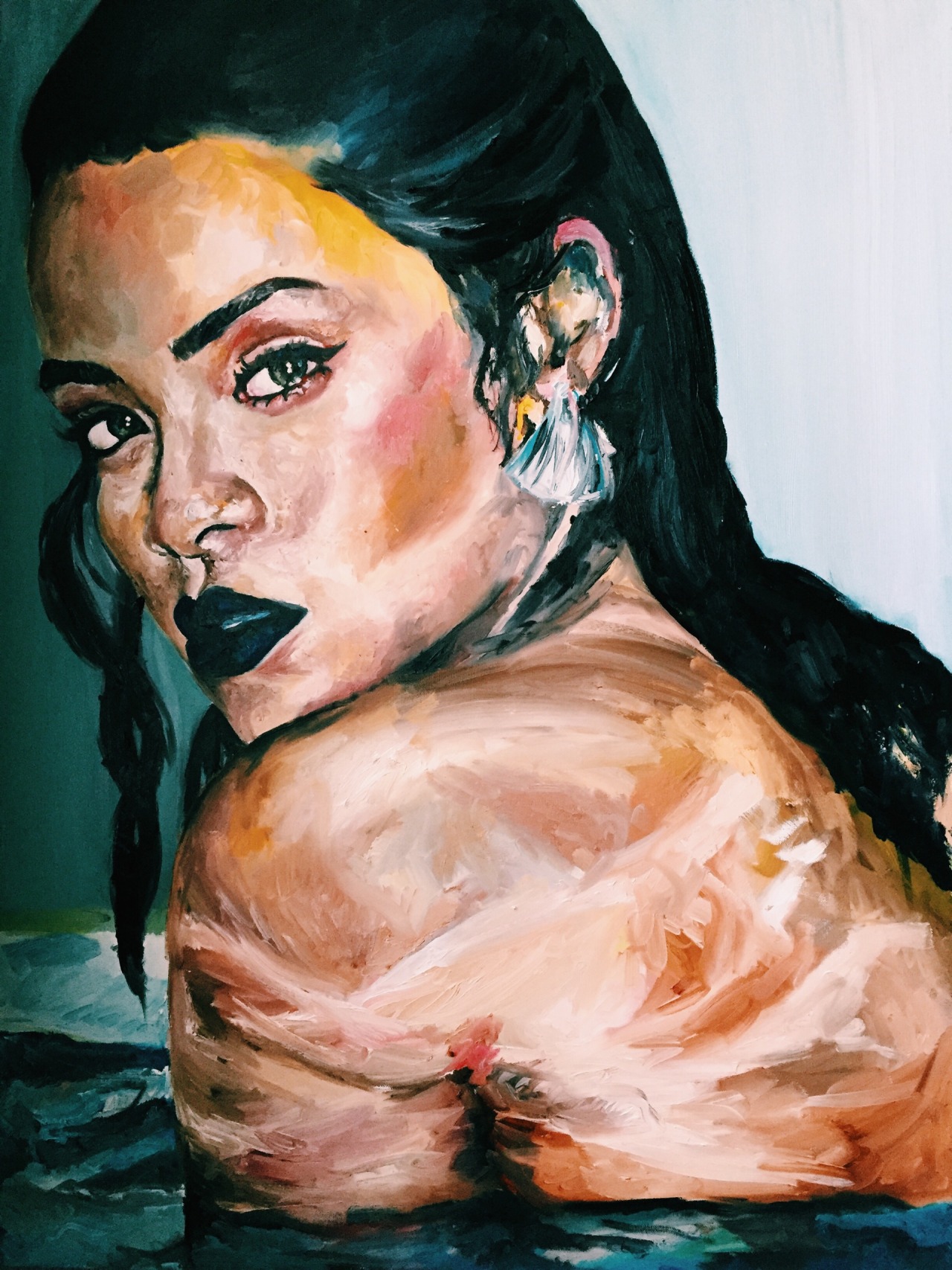 hqrihanna:  mariella-angela:  Rihanna | Oil on Canvas | 30x40  $