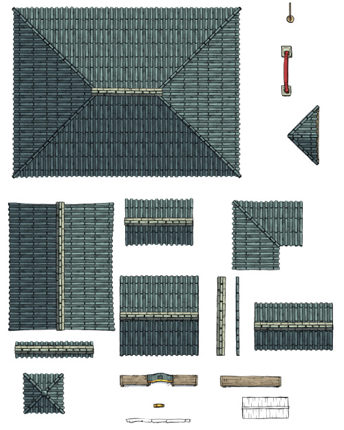 Eastern City Street Assets (Adventurer)Made some generic &ldquo;roof&rdquo; textures to make