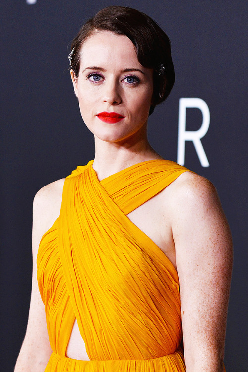 inquisitiveg:Claire Foy attends the First Man premiere at the National Air and Space Museum on Octob