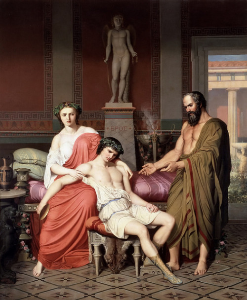 gandalf1202:Germán Amores Hernández - Socrates Chiding Alcibiades’ Home of a Courtesan [1857] on F