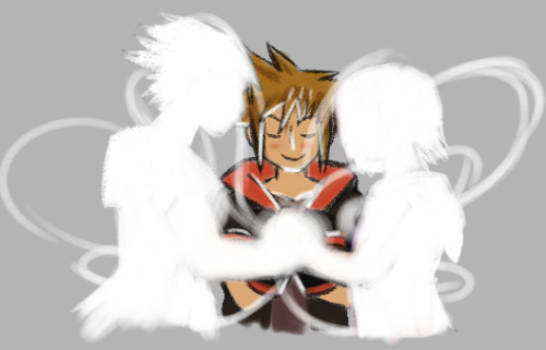 ebbywaffle:destiny island trio #3 FINALLY!!: Sorikai/Ultimaas per @mikeybound ‘s post:&nb