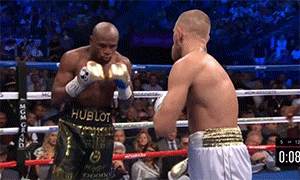 Floyd Mayweather vs. Conor McGregorThe Money Fight (August 26, 2017)Mayweather doing what he does be