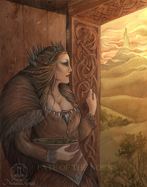 The jötunn Gerðr, looking at Hliðskjálf.&ldquo;In Gýmir&rsquo;s courts I saw walkinga maid for whom 