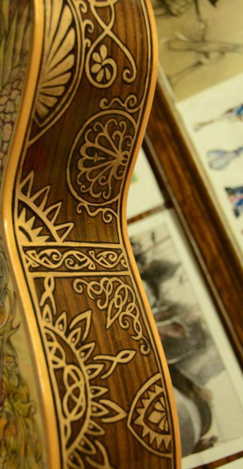 the-vashta-nerada:  ianbrooks:  LOTR Illustrated Guitar by Vivian Xiao Exquisitely