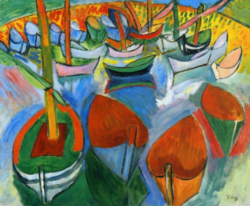 Raoul Dufy - Boats At Martigues (1908)
