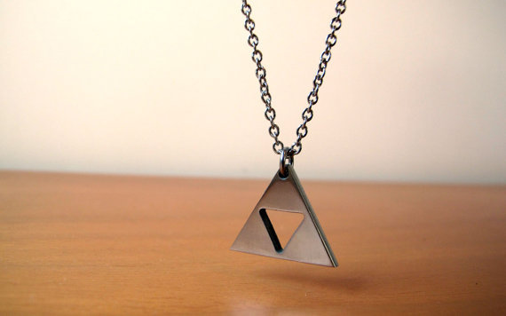 live-by-the-sword:  it8bit:  Legend of Zelda Necklaces Gold Triforce, SS Triforce, Gold