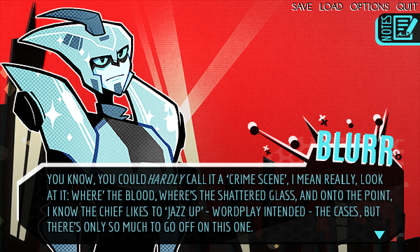 zeenovos:  oreopax:  Aaaand, one more preview for the Blurr detective game  I would