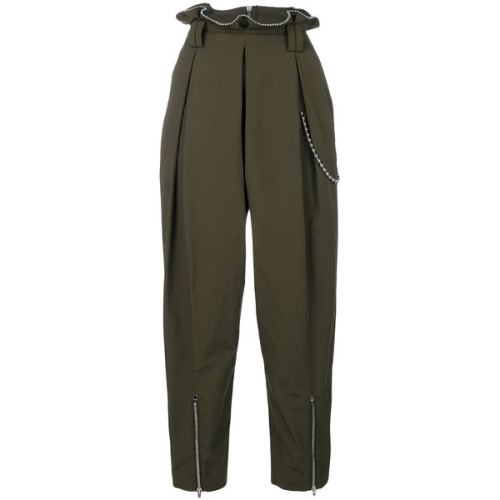 Alexander Wang ball chain trim trousers ❤ liked on Polyvore (see more cropped pants)