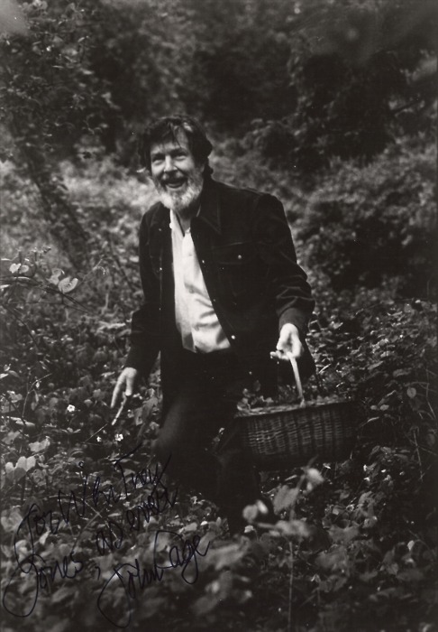 composersdoingnormalshit:John Cage picking mushrooms.