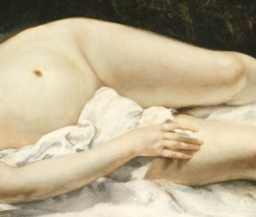 Gustave Courbet, Woman with a Parrot (detail), 1866