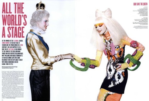 All The World’s A Stage in V Magazine by Richard Burbridge, March 2010