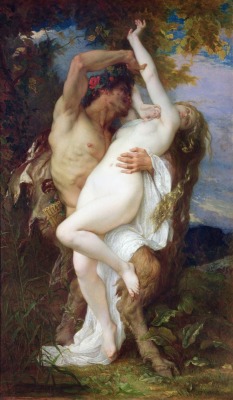 auriferis929:  Alexandre Cabanel (1823 - 1889)   Nymphe enlevee par un faune   (1860). Lille , Museum of Fine Arts.   Александр Кабанель (1823 - 1889)  Похищение нимфы фавном (1860).   Лилль, Музей изобразительных