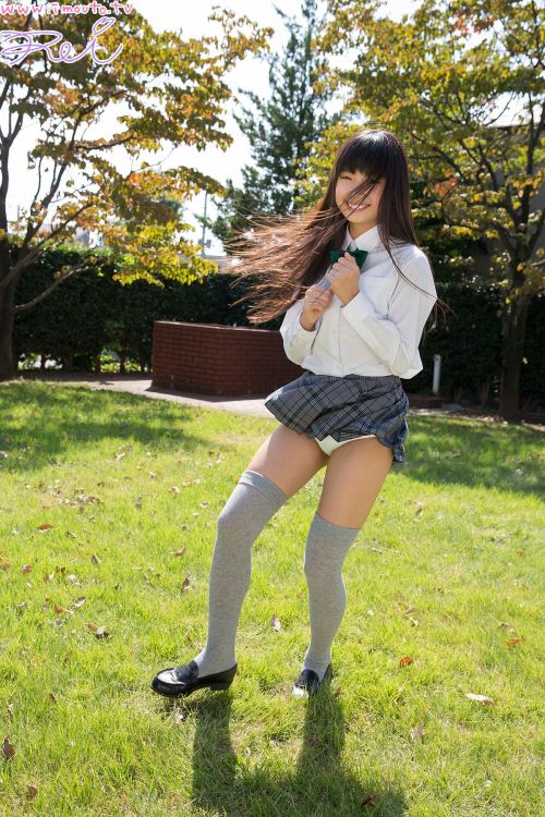 黒宮れい（School uniform pleated mini skirt - 01）