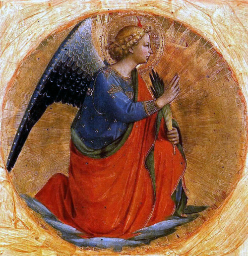 artthatgivesmefeelings:Fra Angelico [Italian. c. 1395-1455]Perugia Triptych Angel of the Annu