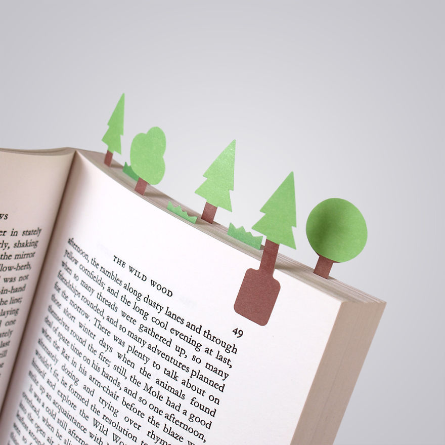 boredpanda:    Tiny Paper Bookmarks Let You Grow Charming Miniature Worlds In Your