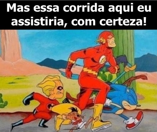 sorte-no-humor:  Eu aposto no Flash, e vocês?